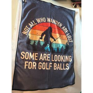 NWOT Not All Who Wander are Lost golf towel